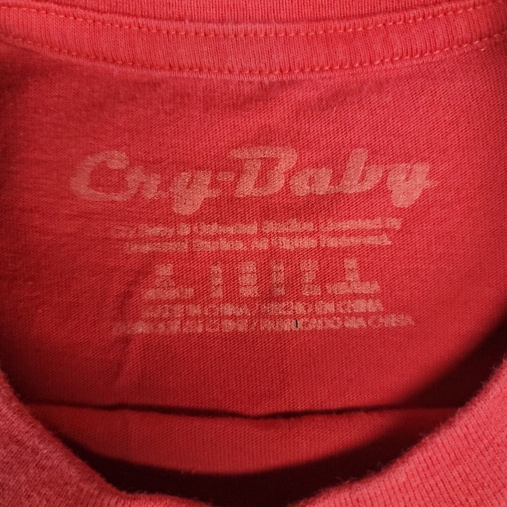 Cry Baby Shirt Women Medium Red Graphic Jonny Deep Rare Print Movie 80s Promo - Picture 4 of 6